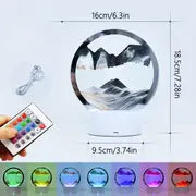 360° Rotating Sand Art Decor with 3D Deep Sea Landscape
