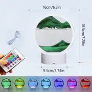 360° Rotating Sand Art Decor with 3D Deep Sea Landscape