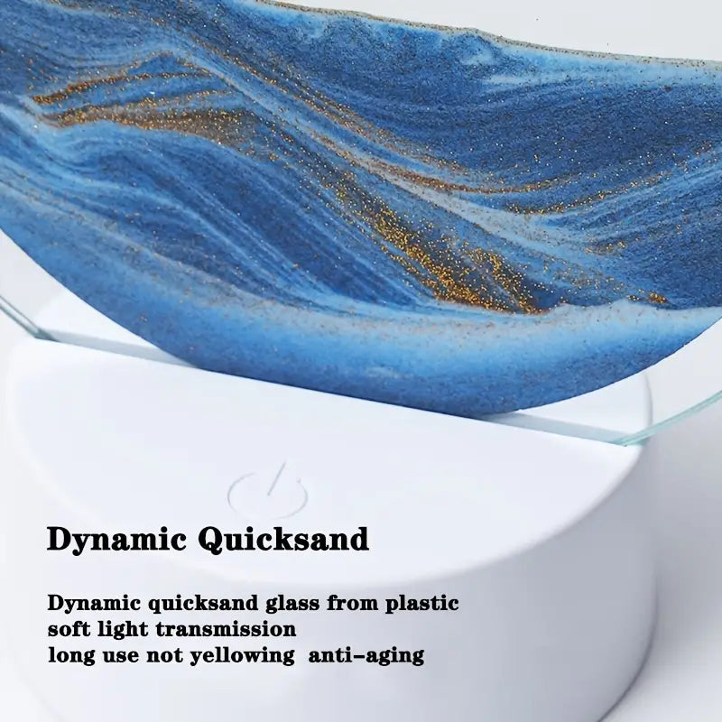 360° Rotating Sand Art Decor with 3D Deep Sea Landscape