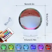 360° Rotating Sand Art Decor with 3D Deep Sea Landscape