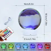 360° Rotating Sand Art Decor with 3D Deep Sea Landscape