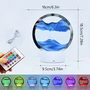 360° Rotating Sand Art Decor with 3D Deep Sea Landscape