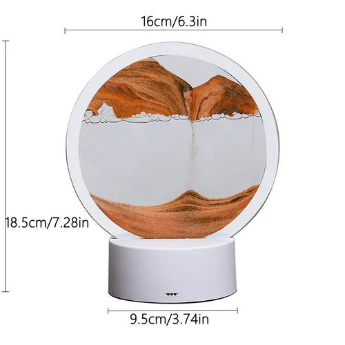 360° Rotating Sand Art Decor with 3D Deep Sea Landscape